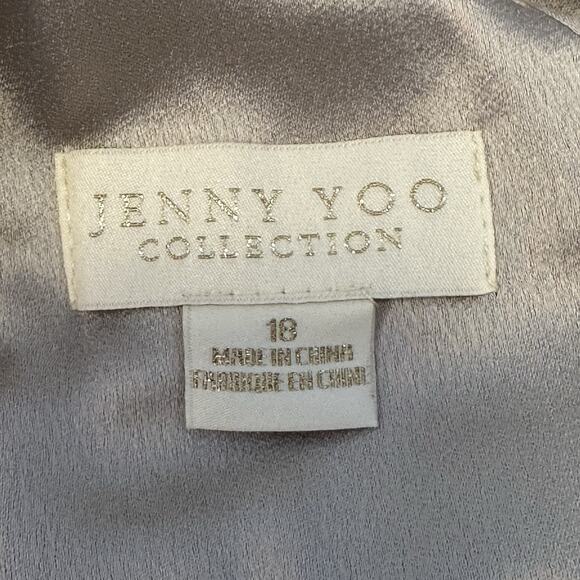 Jenny Yoo Collection Addison Cowl-Neck Satin Maxi Dress 18 Taupe - Picture 5 of 11